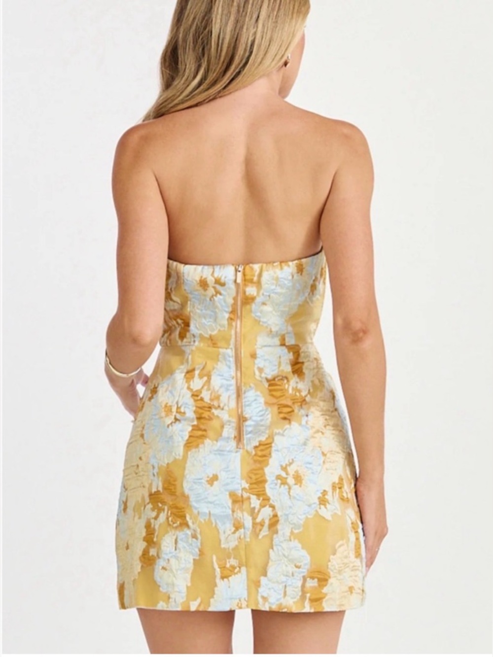 Showpo USA Size 6 Mini Yellow & Light Blue Dress - Picture 2 of 11